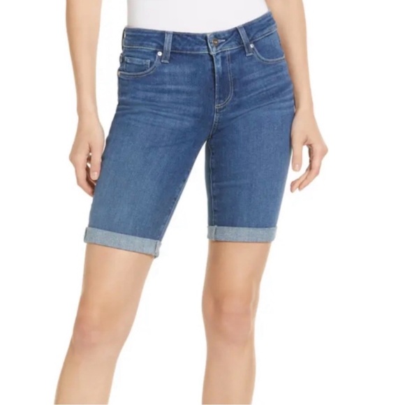 PAIGE Pants - PAIGE Jax Blue Jean Knee Shorts (32)